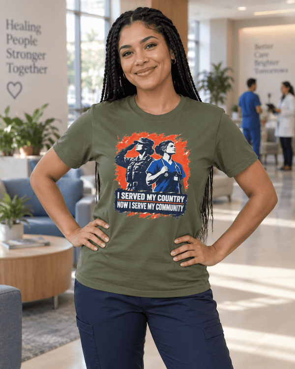 I Served My Country nurse veteran shirt, front view