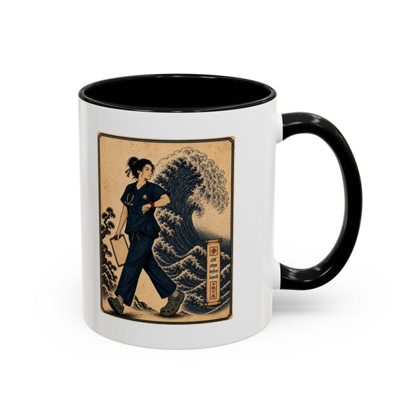 10K Steps Before Lunch nurse mug, front view