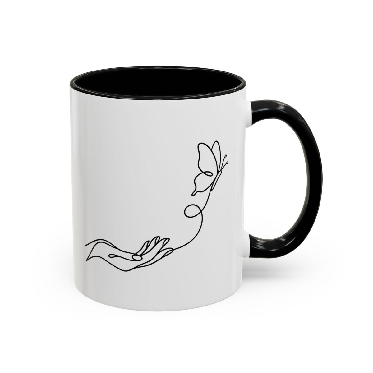 Butterfly lifting from Nurse's Hand Line Art Mug - LOL Nurse