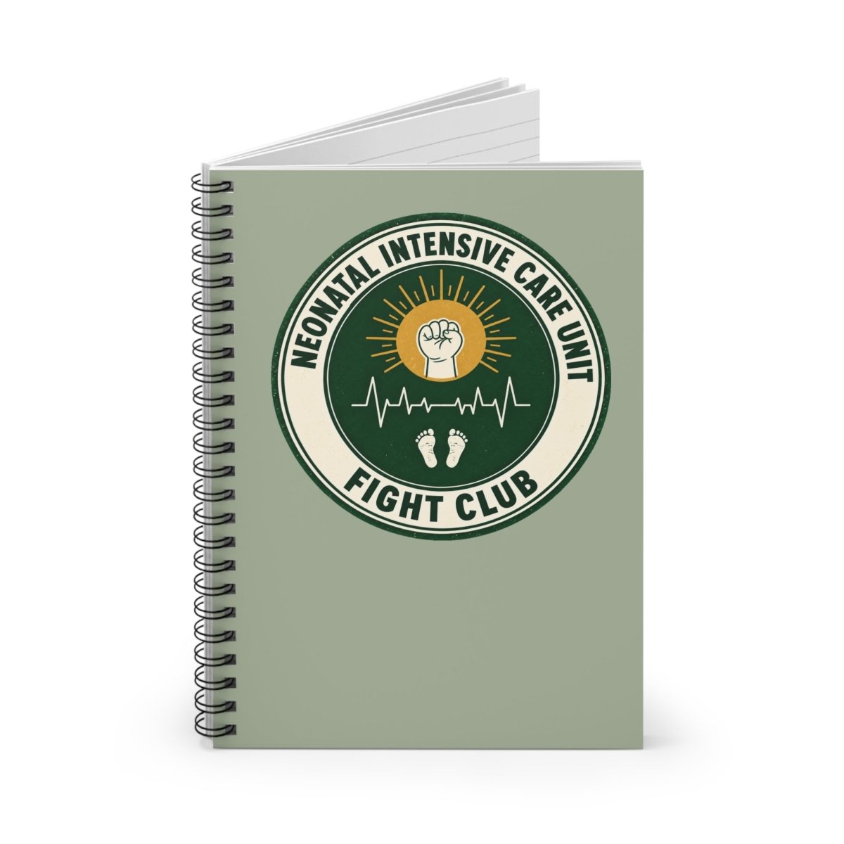 NICU Fight Club Sage Green Notebook - LOL Nurse