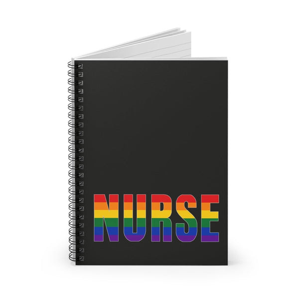 Nurse Rainbow Black Notebook