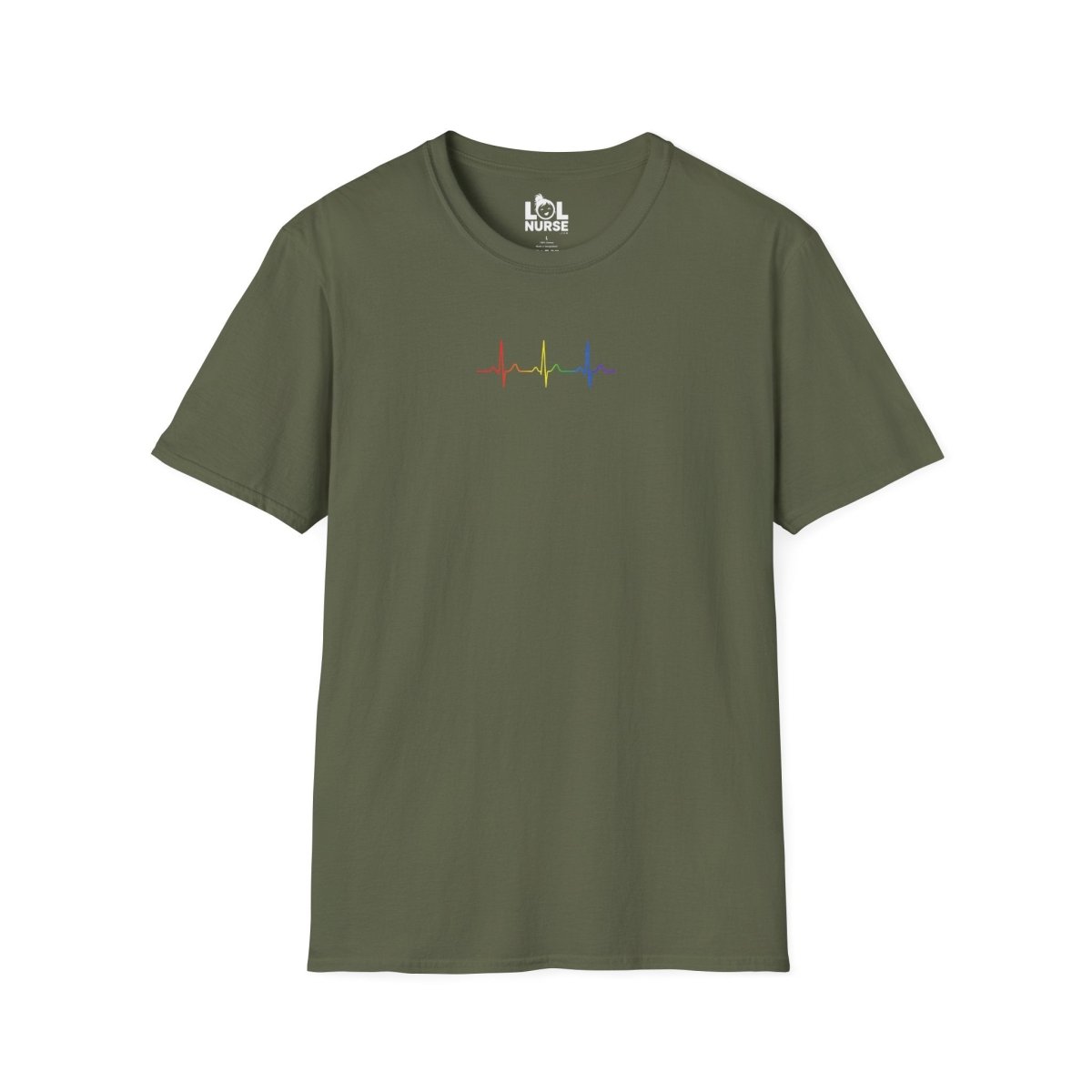 Vertical Rainbow Nurse 2-sided T-Shirt - LOL Nurse