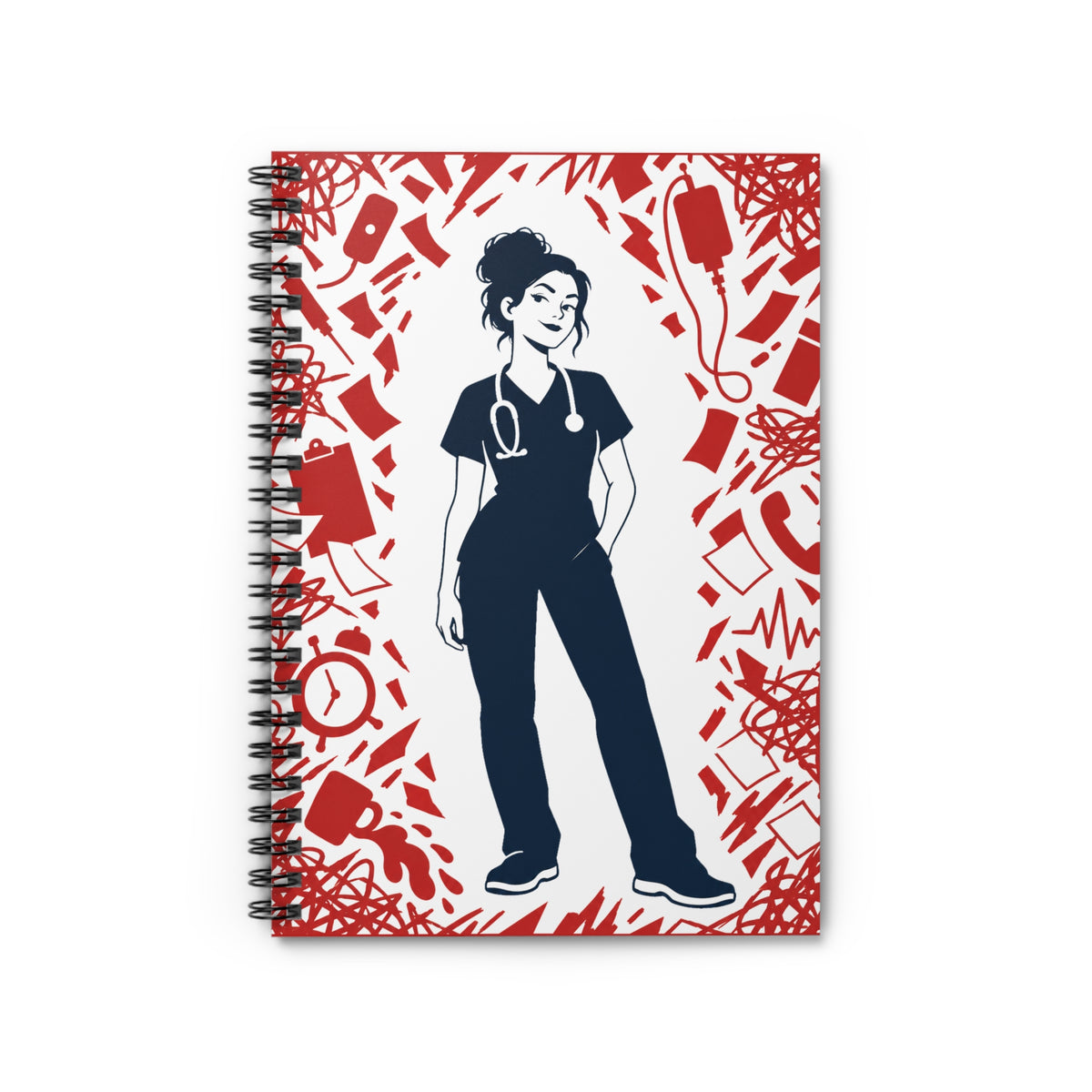 Calm Nurse Amid Chaos Cream Notebook