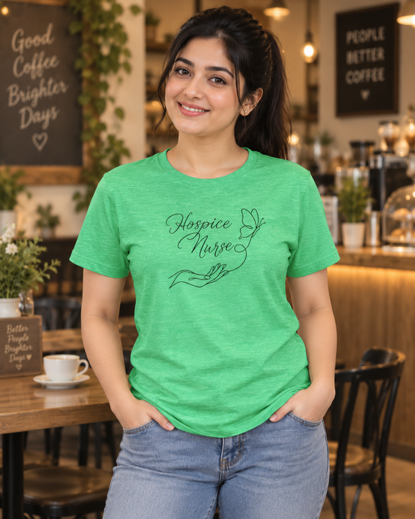 Hospice Nurse Butterfly T-Shirt