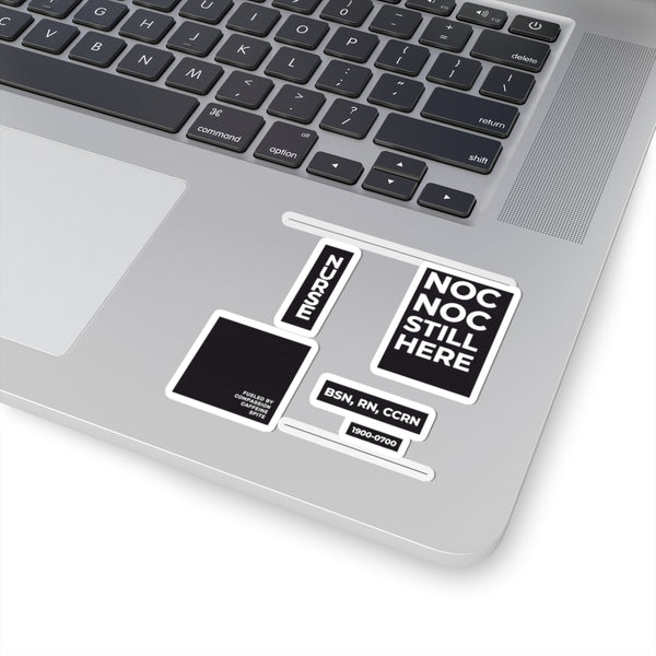 NOC NOC Still Here Black Boxes Sticker - LOL Nurse