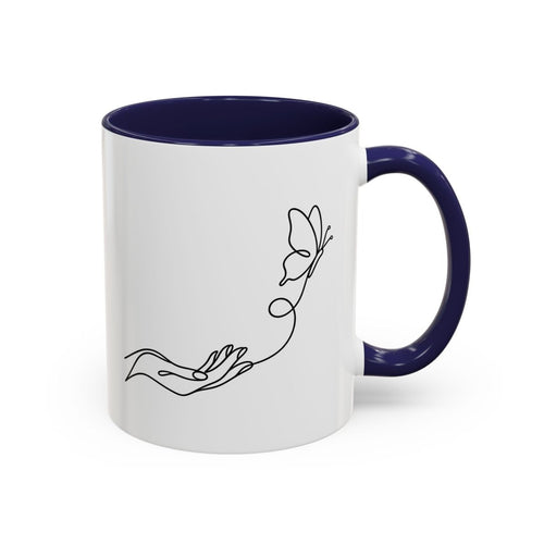 Butterfly lifting from Nurse's Hand Line Art Mug - LOL Nurse, view 2