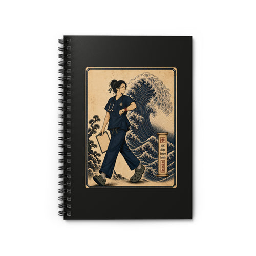 10K Steps Before Lunch black notebook, back cover