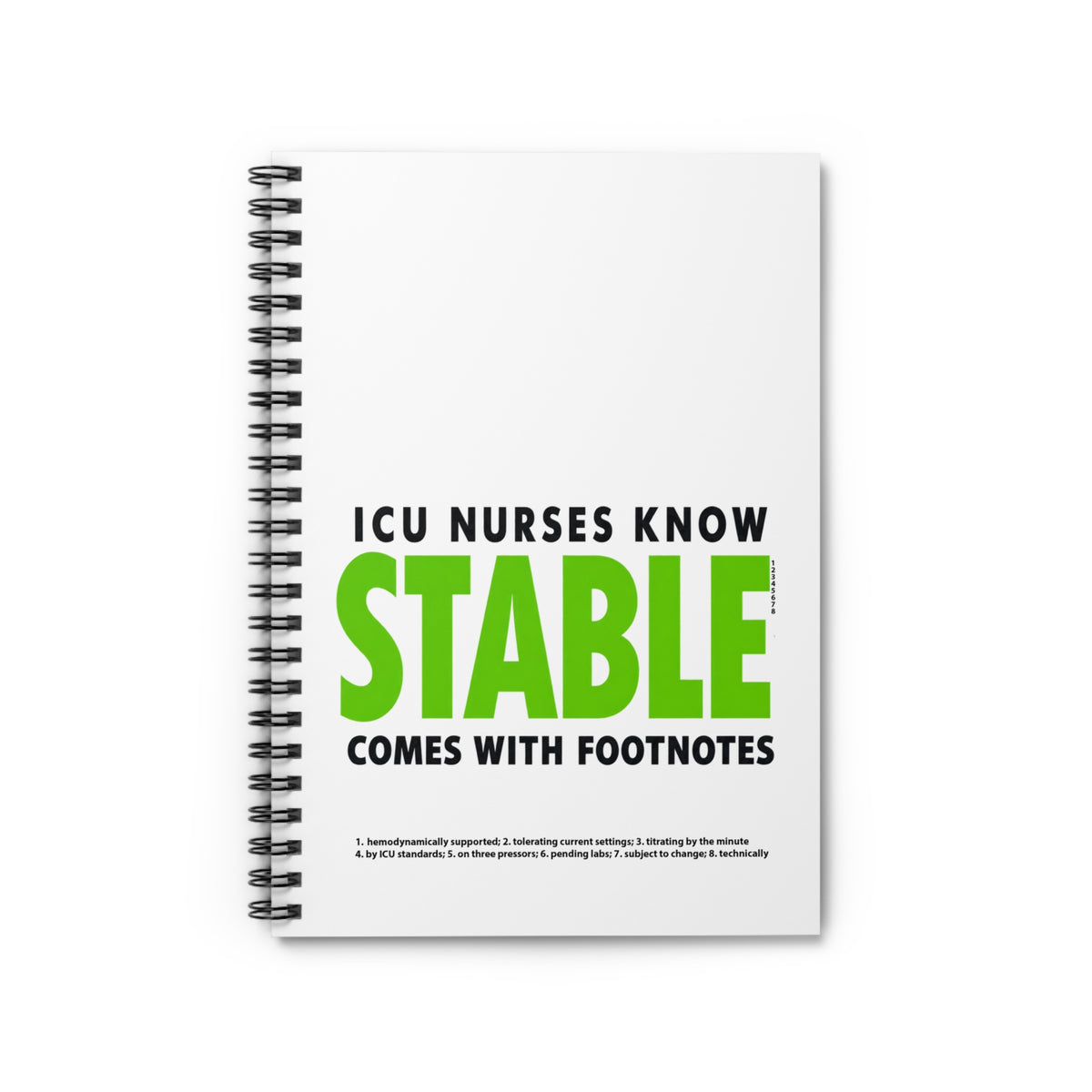 ICU Nurses Know Stable Comes With Footnotes Cream Notebook