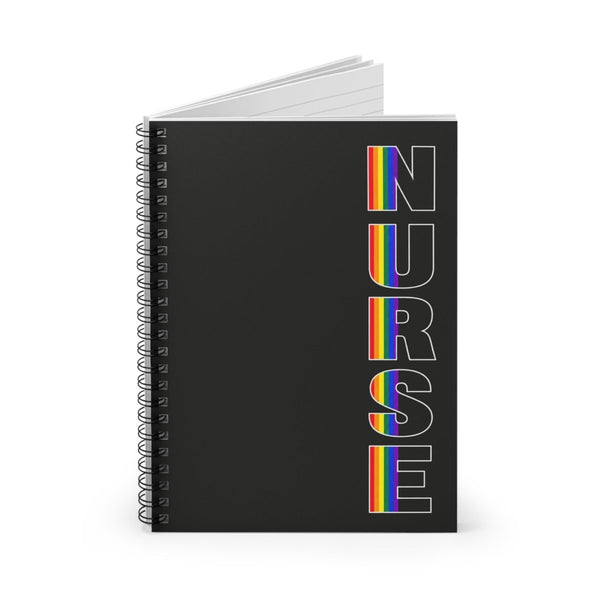 Vertical Nurse Pride Black Notebook - LOL Nurse