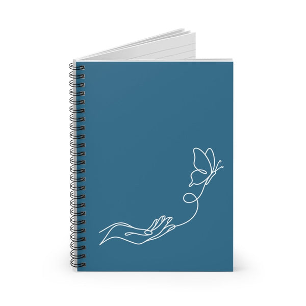 Butterfly Lights from Nurses Hand White Line Art Notebook - LOL Nurse